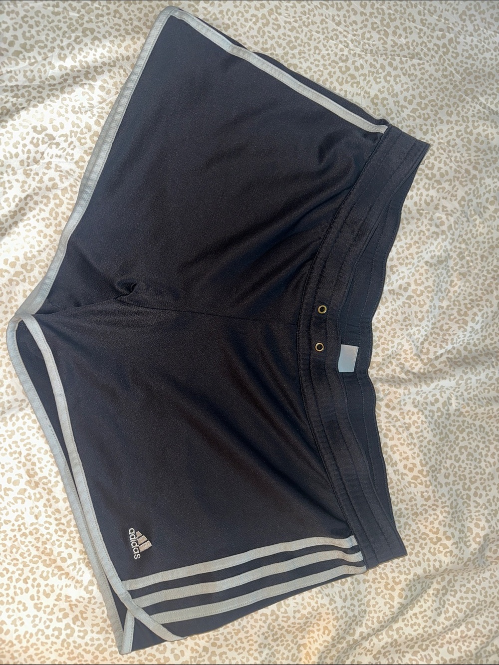 adidas Women's Black Athletic Shorts with white trim